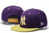 Yankees Fresh Logo Purple Yellow Adjustable Hat GS,baseball caps,new era cap wholesale,wholesale hats