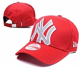 Yankees Fresh Logo Red Shine Adjustable Hat GS,baseball caps,new era cap wholesale,wholesale hats