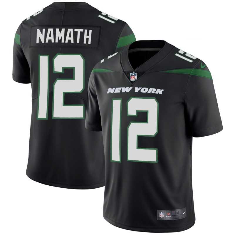 Youth Nike Jets 12 Joe Namath Black New 2019 Vapor Untouchable Limited Jersey Dzhi