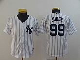 Youth Yankees 99 Aaron Judge White Cool Base Jersey,baseball caps,new era cap wholesale,wholesale hats