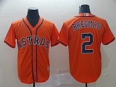 Astros 2 Alex Bregman Orange Cool Base Jersey,baseball caps,new era cap wholesale,wholesale hats