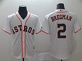Astros 2 Alex Bregman White Cool Base Jerseys,baseball caps,new era cap wholesale,wholesale hats