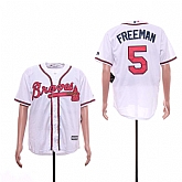 Braves 5 Freddie Freeman White Cool Base Jersey,baseball caps,new era cap wholesale,wholesale hats