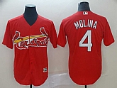 Cardinals 4 Yadier Molina Red Cool Base Jerseys,baseball caps,new era cap wholesale,wholesale hats