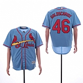 Cardinals 46 Paul Goldschmidt Light Blue Cool Base Jerseys,baseball caps,new era cap wholesale,wholesale hats