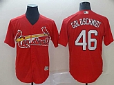 Cardinals 46 Paul Goldschmidt Red Cool Base Jersey,baseball caps,new era cap wholesale,wholesale hats