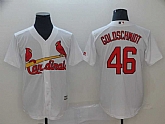 Cardinals 46 Paul Goldschmidt White Cool Base Jerseys,baseball caps,new era cap wholesale,wholesale hats