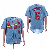 Cardinals 6 Stan Musial Light Blue Flexbase Jersey,baseball caps,new era cap wholesale,wholesale hats