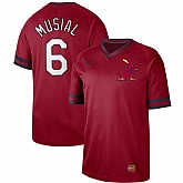 Cardinals 6 Stan Musial Red Throwback Jersey Dzhi,baseball caps,new era cap wholesale,wholesale hats