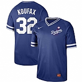 Dodgers 32 Sandy Koufax Blue Throwback Jersey Dzhi,baseball caps,new era cap wholesale,wholesale hats