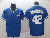 Dodgers 42 Jackie Robinson Blue Throwback Jerseys,baseball caps,new era cap wholesale,wholesale hats