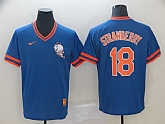 Mets 18 Darryl Strawberry Blue Throwback Jerseys,baseball caps,new era cap wholesale,wholesale hats