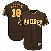 Padres 18 Austin Hedges Brown 50th Anniversary and 150th Patch FlexBase Jersey Dzhi,baseball caps,new era cap wholesale,wholesale hats