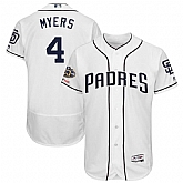 Padres 4 Wil Meyers White 50th Anniversary and 150th Patch FlexBase Jersey Dzhi,baseball caps,new era cap wholesale,wholesale hats