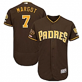 Padres 7 Manuel Margot Brown 50th Anniversary and 150th Patch FlexBase Jersey Dzhi,baseball caps,new era cap wholesale,wholesale hats