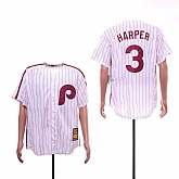 Phillies 3 Bryce Harper White Cooperstown Collection Jersey,baseball caps,new era cap wholesale,wholesale hats