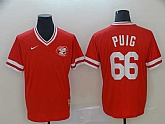 Reds 66 Yasiel Puig Red Throwback Jerseys,baseball caps,new era cap wholesale,wholesale hats