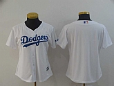 Women Dodgers Blank White Cool Base Jersey,baseball caps,new era cap wholesale,wholesale hats