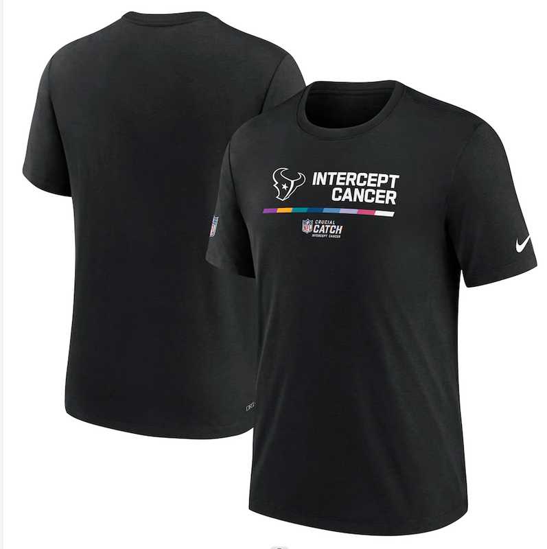 Houston Texans Nike 2022 NFL Crucial Catch Performance Men's T-Shirt Black