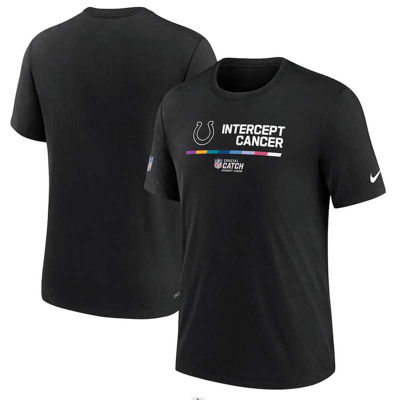 Indianapolis Colts Nike 2022 NFL Crucial Catch Performance Men's T-Shirt Black