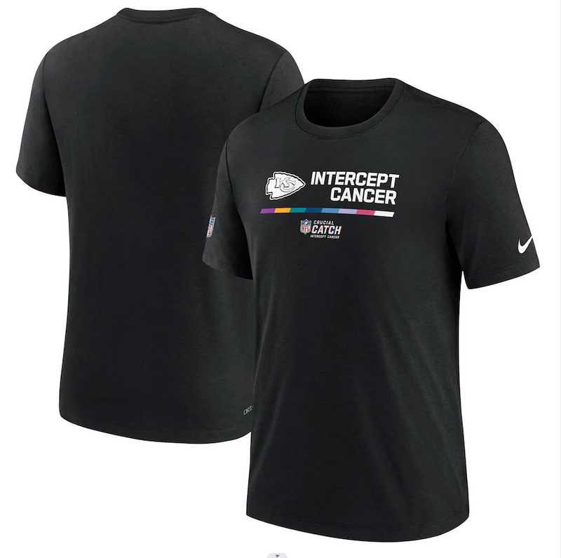 Kansas City Chiefs Nike 2022 NFL Crucial Catch Performance Men's T-Shirt Black