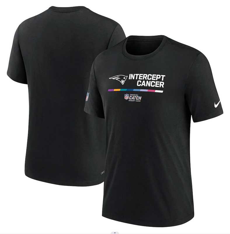 New England Patriots Nike 2022 NFL Crucial Catch Performance Men's T-Shirt Black