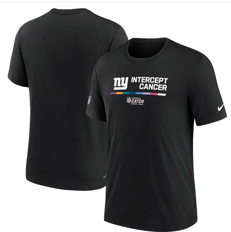 New York Giants Nike 2022 NFL Crucial Catch Performance Men's T-Shirt Black