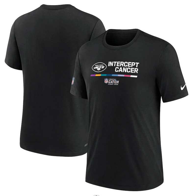 New York Jets Nike 2022 NFL Crucial Catch Performance Men's T-Shirt Black