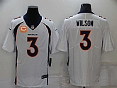 Nike Broncos 3 Russell Wilson White C Patch Vapor Untouchable Limited Jersey,baseball caps,new era cap wholesale,wholesale hats