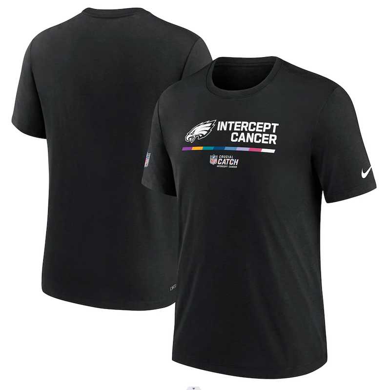 Philadelphia Eagles Nike 2022 NFL Crucial Catch Performance Men's T-Shirt Black