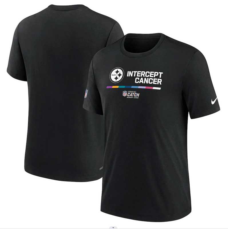Pittsburgh Steelers Nike 2022 NFL Crucial Catch Performance Men's T-Shirt Black