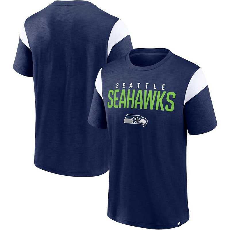 Seattle Seahawks Fanatics Branded College NavyWhite Home Stretch Team Men's T-Shirt