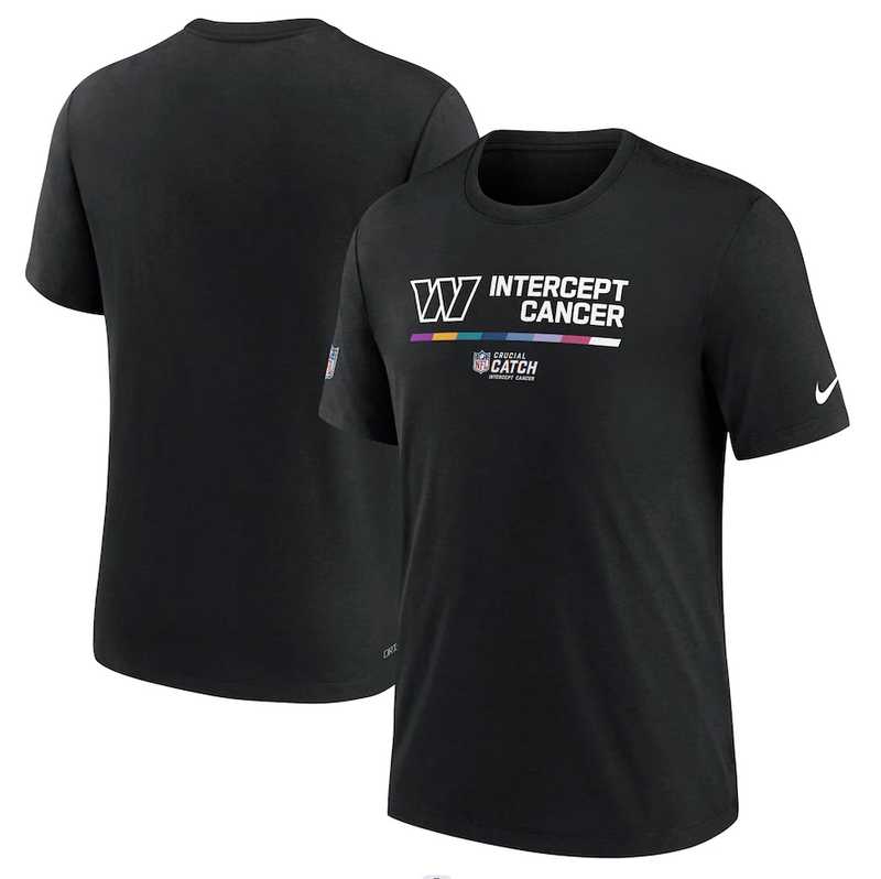 Washington Commanders Nike 2022 NFL Crucial Catch Performance Men's T-Shirt Black