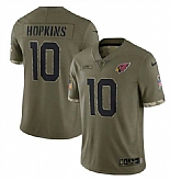 Men's Arizona Cardinals #10 DeAndre Hopkins 2022 Olive Salute To Service Limited Stitched Jersey,baseball caps,new era cap wholesale,wholesale hats