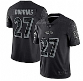 Men's Baltimore Ravens #27 J.K. Dobbins Black Reflective Limited Stitched Football Jersey,baseball caps,new era cap wholesale,wholesale hats