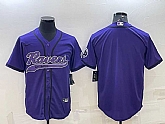 Men's Baltimore Ravens Blank Purple With Patch Cool Base Stitched Baseball Jersey,baseball caps,new era cap wholesale,wholesale hats