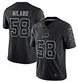 Men's Buffalo Bills #58 Matt Milano Black Reflective Limited Stitched Football Jersey,baseball caps,new era cap wholesale,wholesale hats