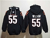 Men's Cincinnati Bengals #55 Logan Wilson Black Pullover Hoodie,baseball caps,new era cap wholesale,wholesale hats