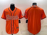 Men's Cincinnati Bengals Blank Orange With Patch Cool Base Stitched Baseball Jersey,baseball caps,new era cap wholesale,wholesale hats
