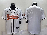 Men's Cincinnati Bengals Blank White With Patch Cool Base Stitched Baseball Jersey,baseball caps,new era cap wholesale,wholesale hats