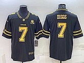 Men's Dallas Cowboys #7 Trevon Diggs Black Gold Edition With 1960 Patch Limited Stitched Football Jersey,baseball caps,new era cap wholesale,wholesale hats