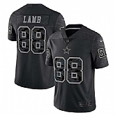 Men's Dallas Cowboys #88 CeeDee Lamb Black Reflective Limited Stitched Football Jersey,baseball caps,new era cap wholesale,wholesale hats