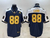 Men's Dallas Cowboys #88 CeeDee Lamb Navy Gold Edition With 1960 Patch Limited Stitched Football Jersey,baseball caps,new era cap wholesale,wholesale hats