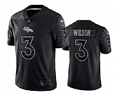 Men's Denver Broncos #3 Russell Wilson Black Reflective Limited Stitched Football Jersey,baseball caps,new era cap wholesale,wholesale hats