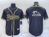 Men's Denver Broncos Black Gold Team Big Logo With Patch Cool Base Stitched Baseball Jersey,baseball caps,new era cap wholesale,wholesale hats