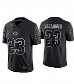 Men's Green Bay Packers #23 Jaire Alexander Black Reflective Limited Stitched Football Jersey,baseball caps,new era cap wholesale,wholesale hats