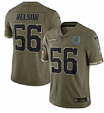 Men's Indianapolis Colts #56 Quenton Nelson 2022 Olive Salute To Service Limited Stitched Jersey,baseball caps,new era cap wholesale,wholesale hats