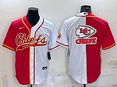 Men's Kansas City Chiefs Red White Team Big Logo With Patch Cool Base Stitched Baseball Jersey,baseball caps,new era cap wholesale,wholesale hats