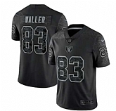 Men's Las Vegas Raiders #83 Darren Waller Black Reflective Limited Stitched Football Jersey,baseball caps,new era cap wholesale,wholesale hats