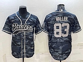 Men's Las Vegas Raiders #83 Darren Waller Grey Camo With Patch Cool Base Stitched Baseball Jersey,baseball caps,new era cap wholesale,wholesale hats